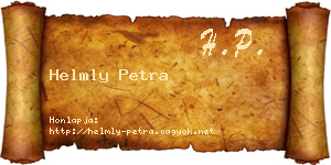 Helmly Petra névjegykártya