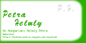 petra helmly business card